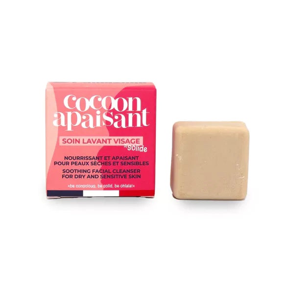 Solid Facial Soap - Cocoon Apaisant - Organic Sweet Almond Oil and White Clay