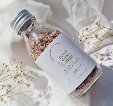 Bath Salts - FLOWERY GARDEN - Himalayan pink salt,