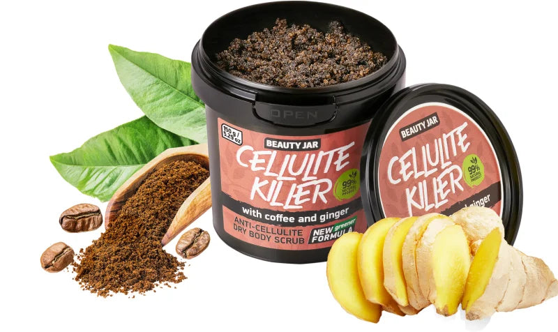 Exfoliante anticelulítico - Asesino de celulitis - café y jengibre