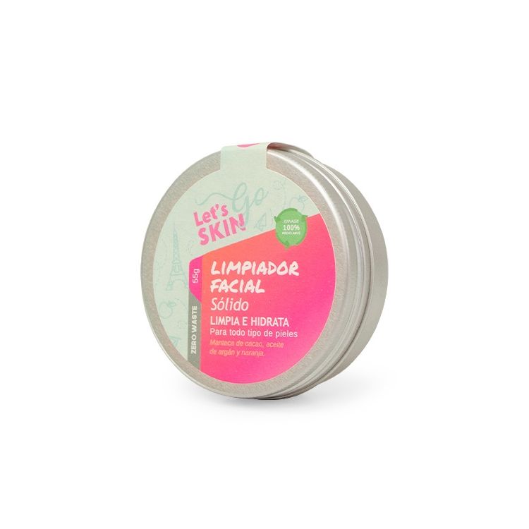 Limpiador facial: manteca de cacao, aceite de argán y aceite de naranja