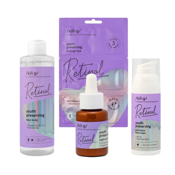 Retinol Facial Care Pack - Serum, Cream, Mask, and Toner