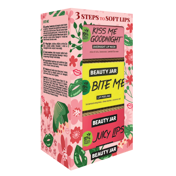 Gift Box - 3 Steps to Soft Lips - Mask, Peeling and Balm