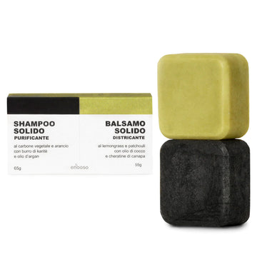 Solid Shampoo and Conditioner - Purifying and Detangling Set